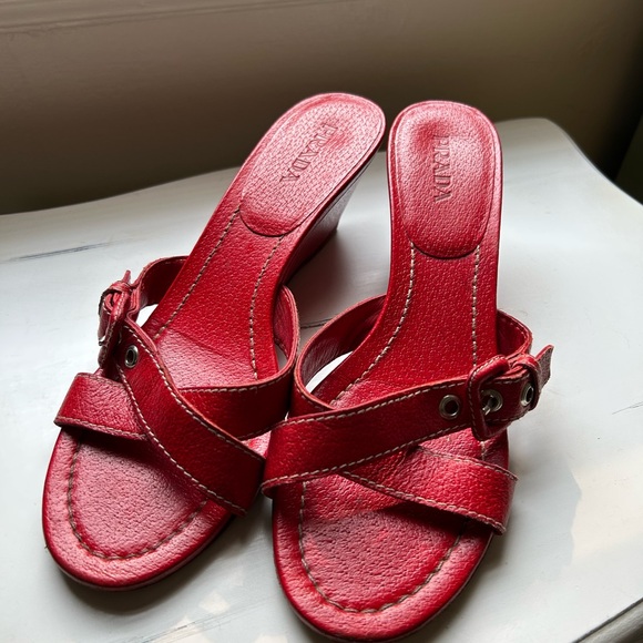 Prada Red Sandals - Picture 2 of 6